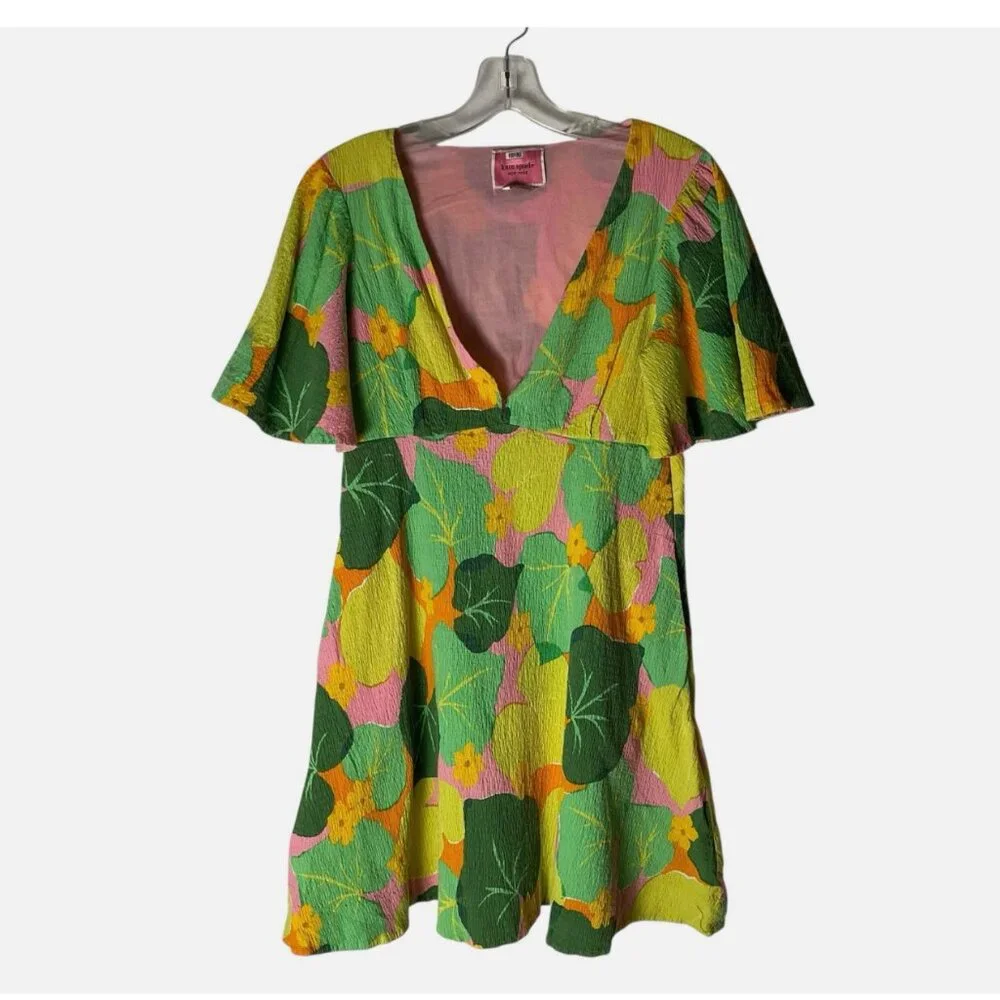 Kate Spade Cucumber Floral Swing‎ Dress